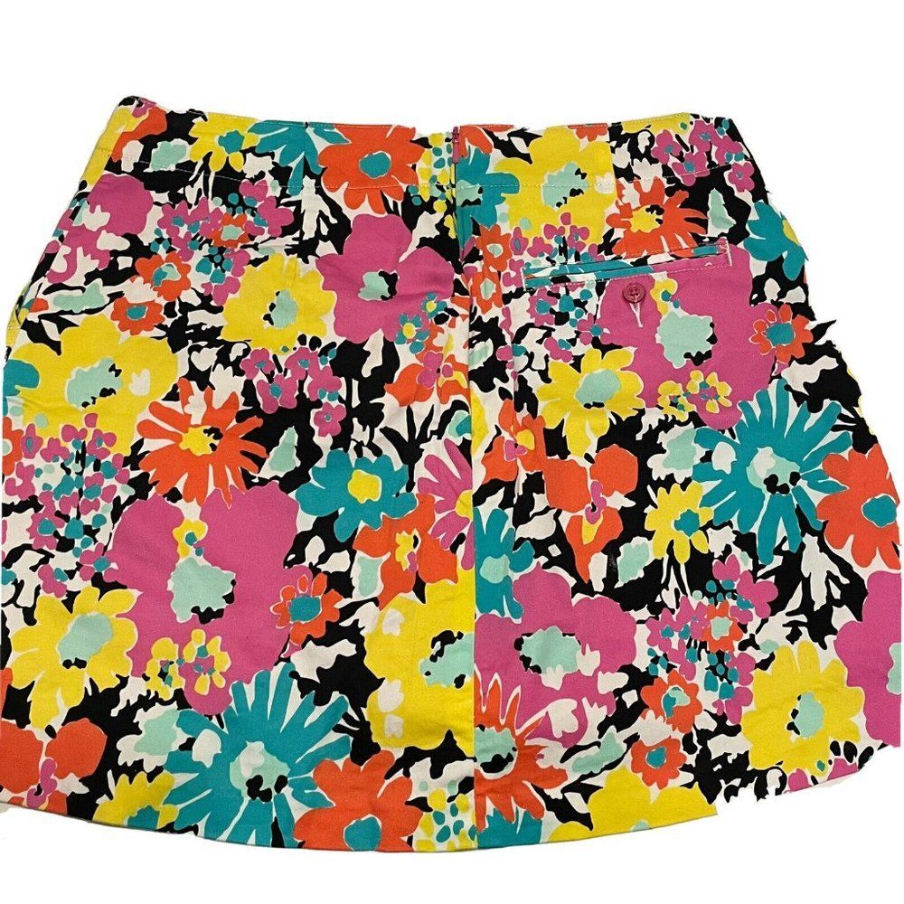 Lady Hagen Activewear Women Sz 6 Floral Golf Tennis Skort Pockets Zipper Stretch